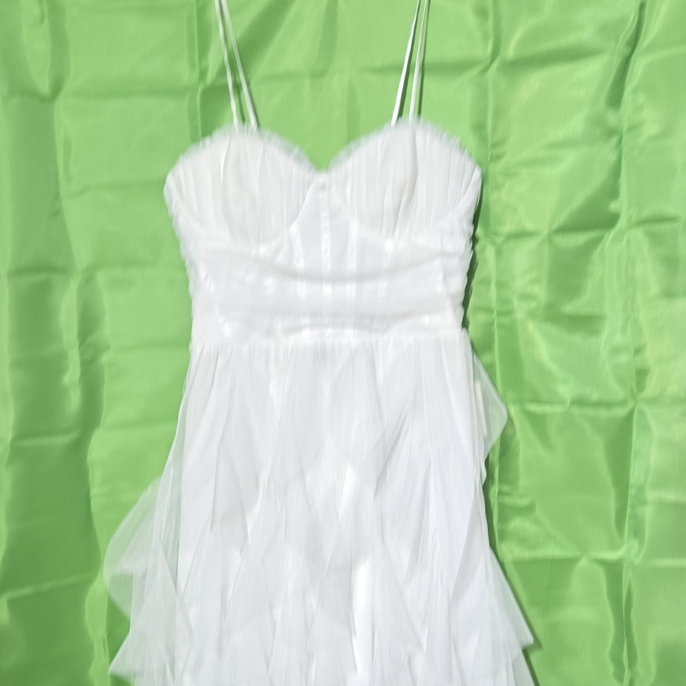 Elegant White Spaghetti Strap Dress